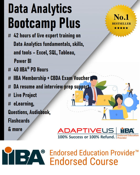 Adaptive US Data Analytics Bootcamp Plus (With IIBA Exam Bundle)