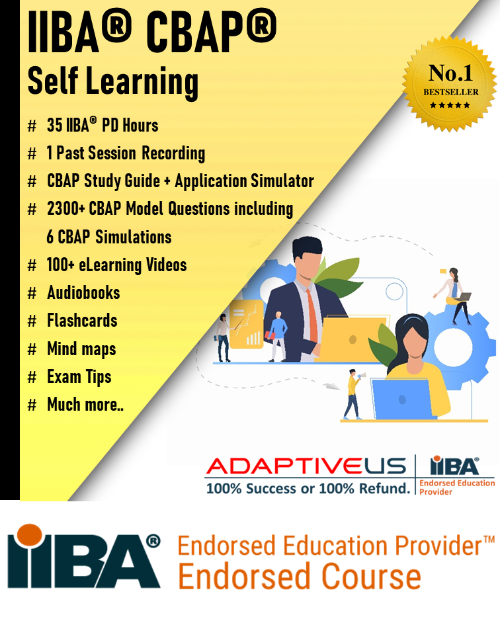 CBAP Self Learning (On-demand course) | 35 PD Hours | $399 with $50 OFF